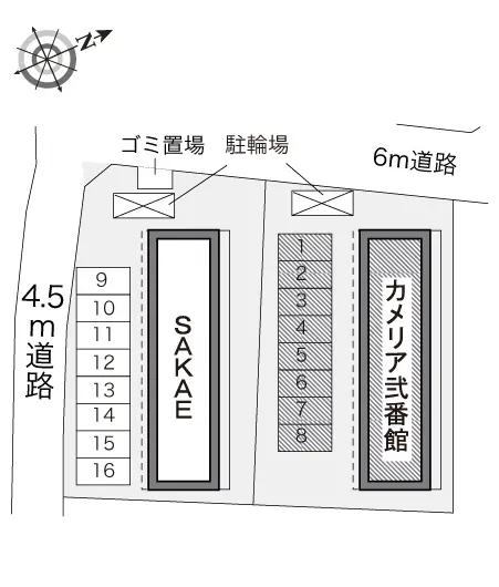 鎌倉市岩瀬　月極駐車場（LP）